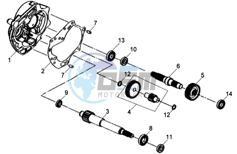 CRANKCASE - DRIVE SHAFT