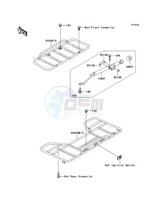 KLF250 KLF250A6F EU GB drawing Carrier(s)(EU,UK)