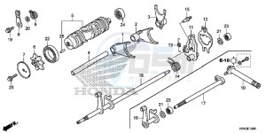 TRX500FE1F TRX500F Europe Direct - (ED) drawing GEARSHIFT FORK