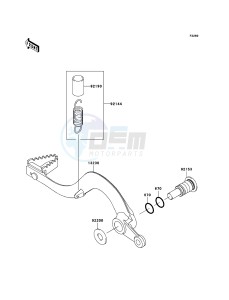 KX250F KX250YBF EU drawing Brake Pedal