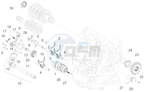 Dorsoduro 750 ABS USA-CND (NAFTA) (CND, USA) drawing Gear box selector