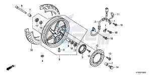 SH300D SH300i UK - (E) drawing FRONT WHEEL