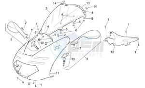 RSV 2 1000 SP drawing Front body - Front fairing