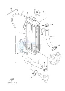 YZ85LW (1SPK) drawing RADIATOR & HOSE