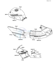 ZX 600 C [NINJA 600R] (C1-C2) [NINJA 600R] drawing DECALS