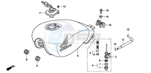 CB250 TWO FIFTY drawing FUEL TANK