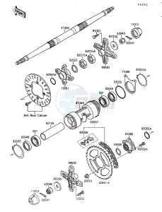 KSF 250 A [MOJAVE 250] (A8-A9) [MOJAVE 250] drawing REAR HUB