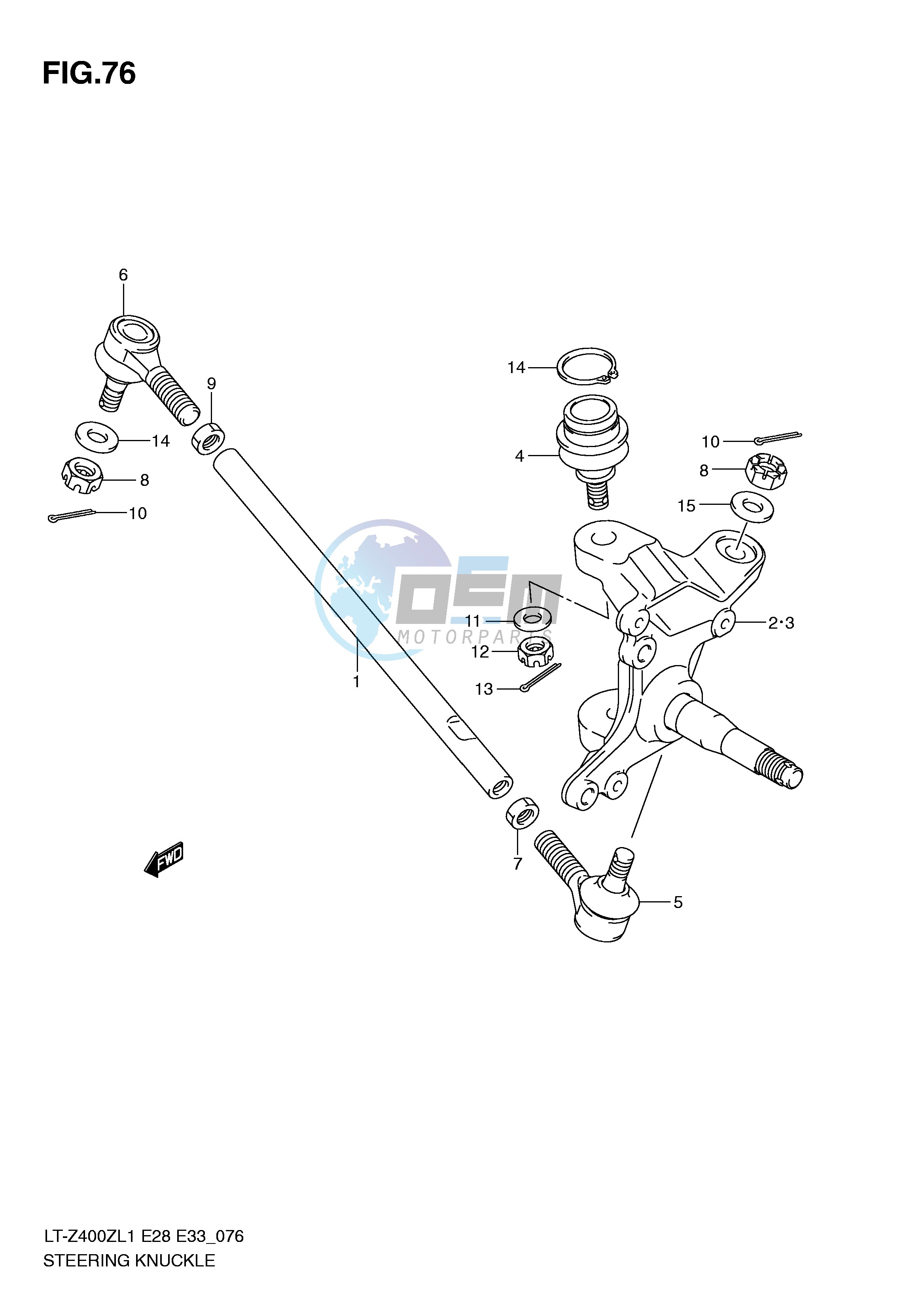 STEERING KNUCKLE (LT-Z400L1 E28)