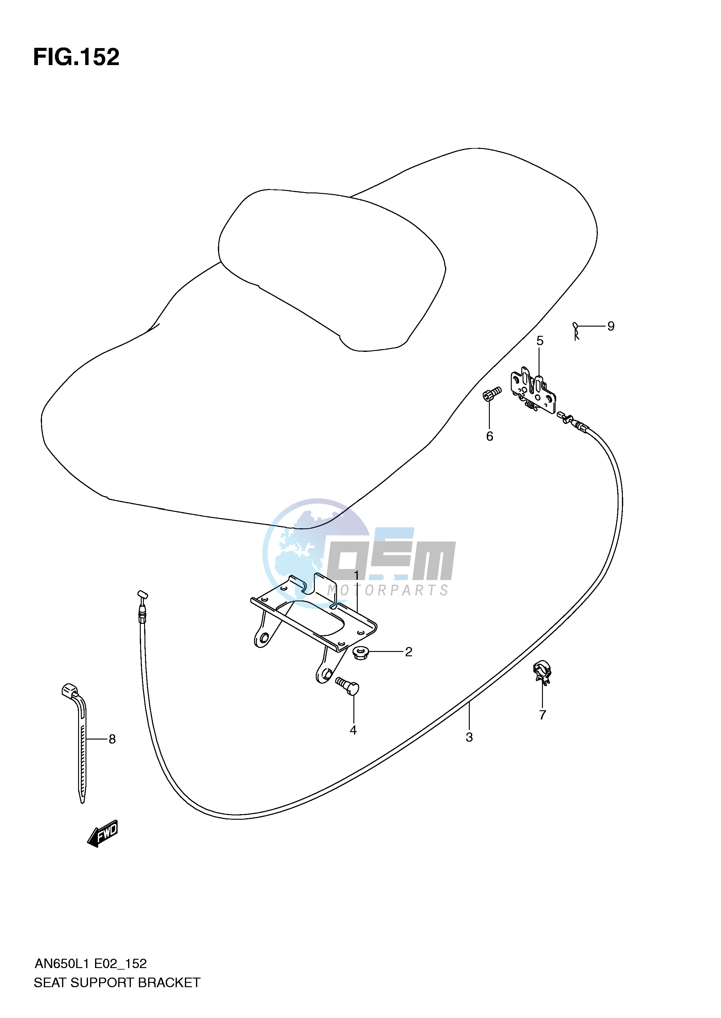 SEAT SUPPORT BRACKET (AN650AL1 E24)