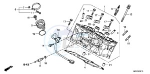 VFR1200FB drawing CYLINDER HEAD (REAR)