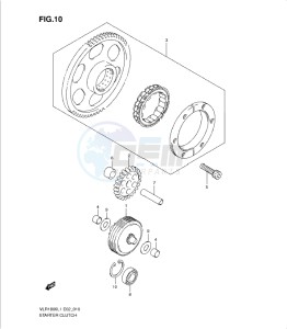 VLR1800 drawing STARTER CLUTCH