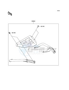 VERSYS_ABS KLE650DBF GB XX (EU ME A(FRICA) drawing Accessory(Top Case Stay)