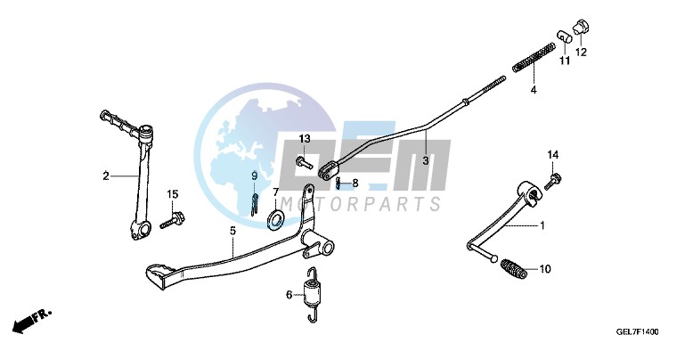 BRAKE PEDAL/KICK STARTER ARM