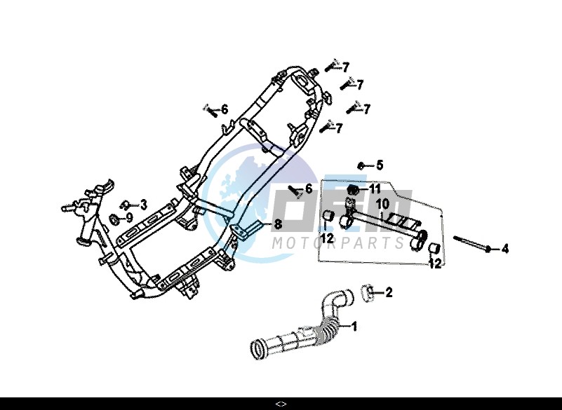 FRAME BODY ENGINE MOUNT