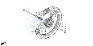 XR100R drawing FRONT WHEEL