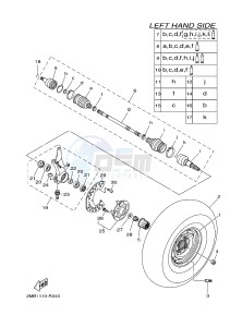 YXE700E YXE70WPHH (2MBG) drawing FRONT WHEEL