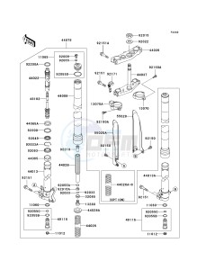 KX 250 L [KX250] (L4) [KX250] drawing FRONT FORK