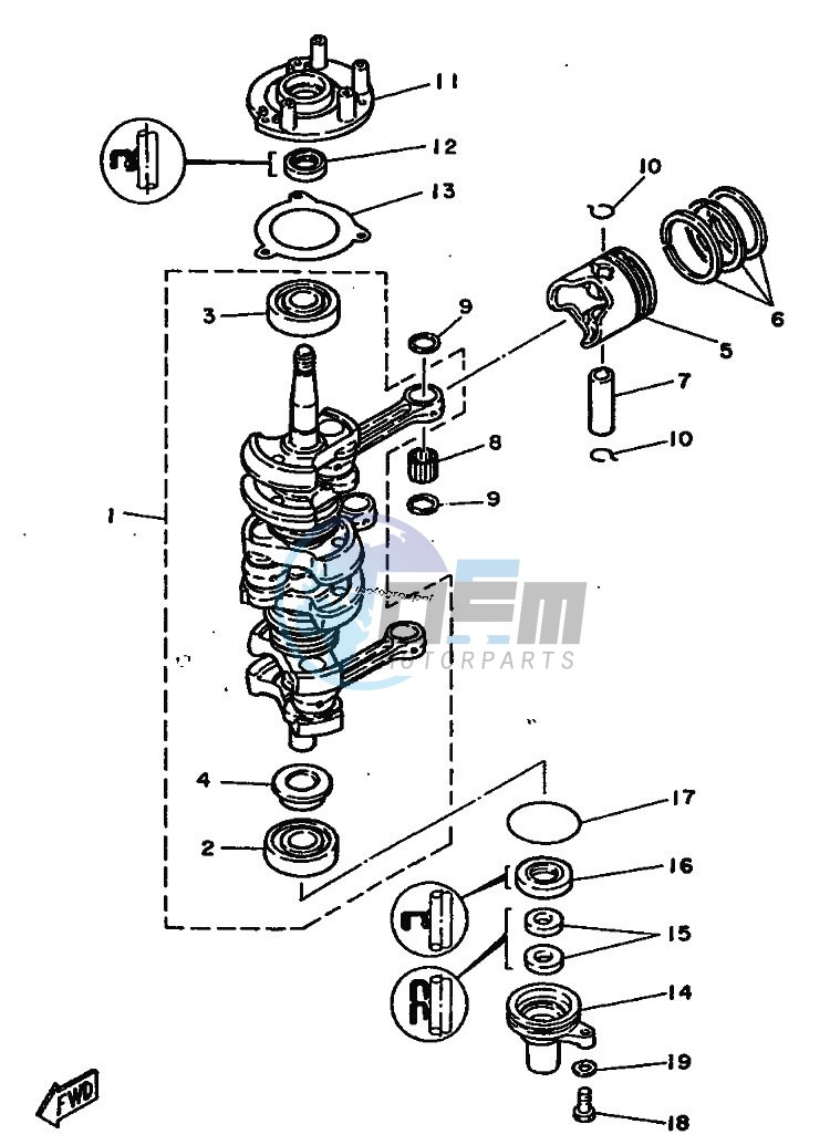 CRANKSHAFT--PISTON