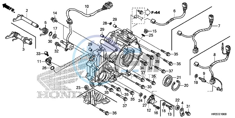 REAR CRANKCASE COVER