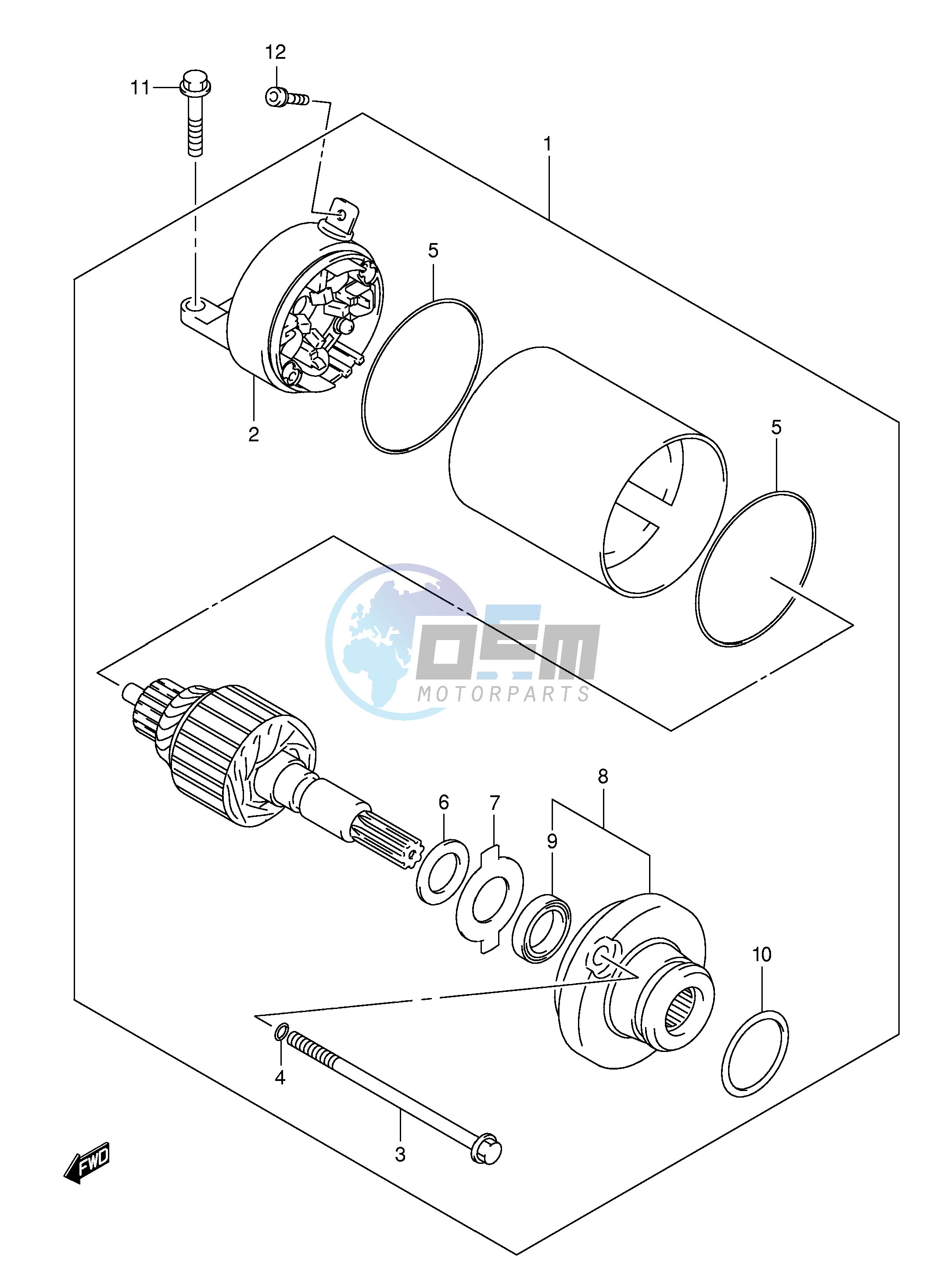 STARTING MOTOR (MODEL Y)