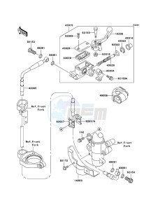 KX85 / KX85 II KX85A7F EU drawing Front Master Cylinder