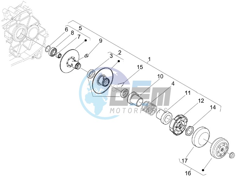 Driven pulley