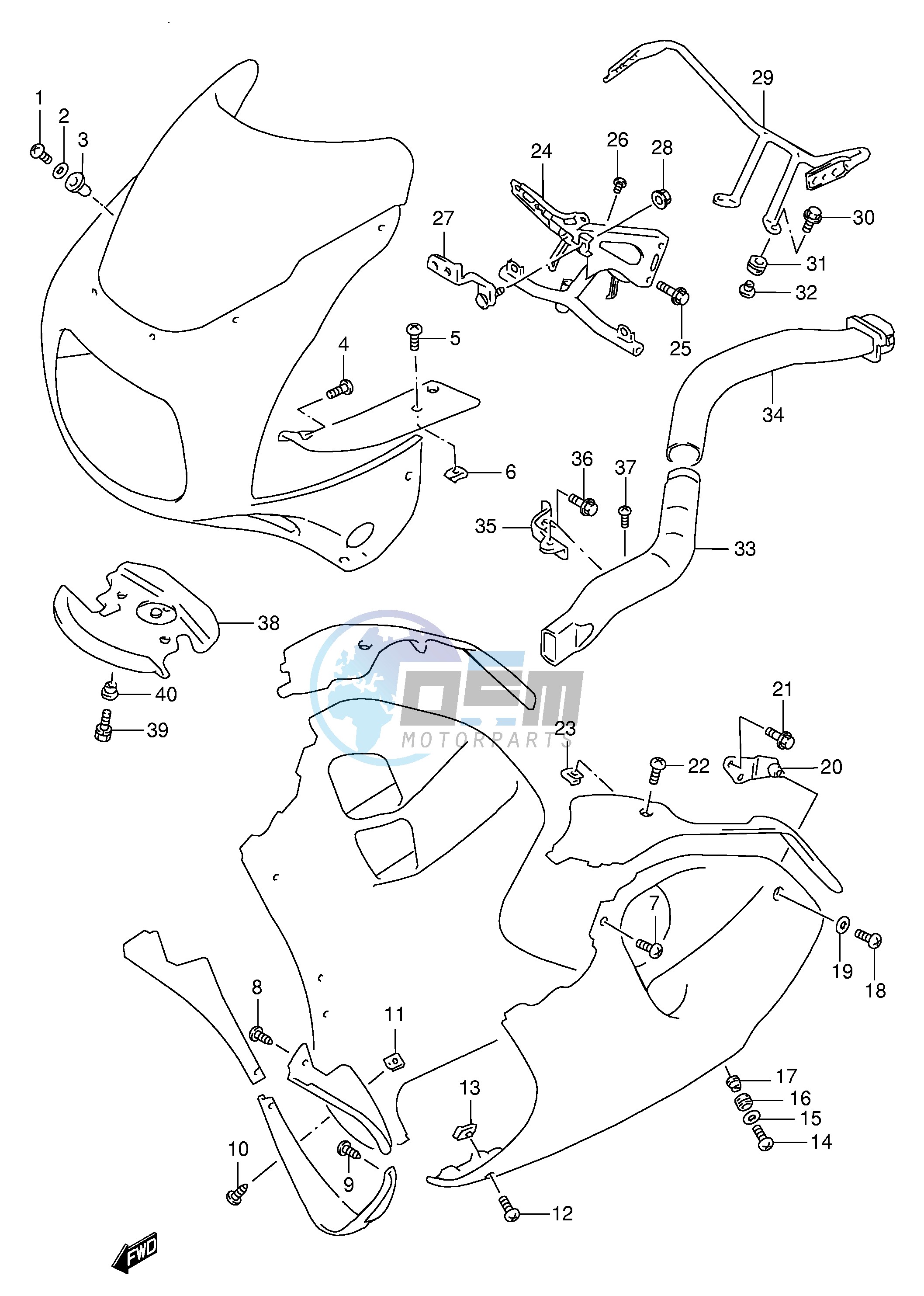 INSTALLATION PARTS (MODEL S T V W)