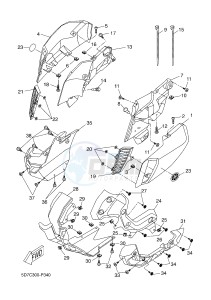 MT125A MT-125 ABS (BR36 BR36 BR36 BR36) drawing COWLING 1