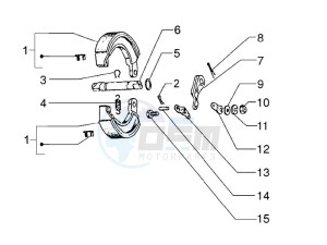 PX 150 2T NOABS E3 (EMEA, APAC, LATAM) drawing Rear brake - Brake jaw