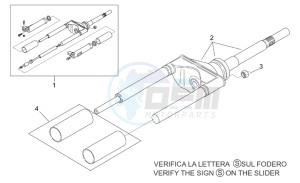 Scarabeo 50 2t (eng. Minarelli) drawing Front fork I