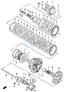 GSF1200A (E18) drawing CLUTCH