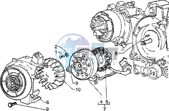 Flywheel magneto