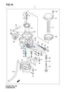 GZ125 (P02) drawing CARBURETOR (MODEL K3 K4 K5 K6)