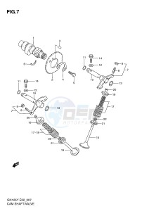 GN125 (E2) drawing CAM SHAFT - VALVE