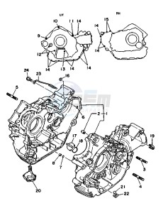 XV VIRAGO 750 drawing CRANKCASE