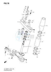 VL1500 BT drawing STEERING STEM