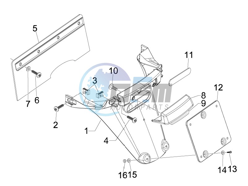 Rear cover - Splash guard