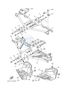 YFM700FWA YFM70GDHG GRIZZLY 700 (B305) drawing REAR ARM