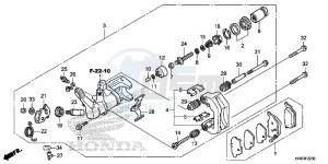 TRX500FA6F TRX500FA ED drawing REAR BRAKE CALIPER