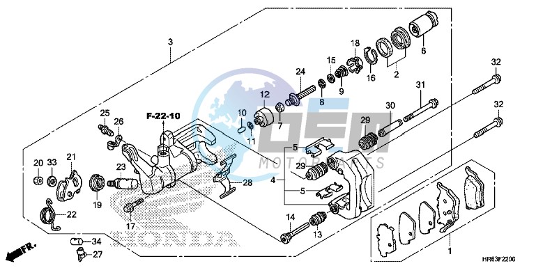 REAR BRAKE CALIPER