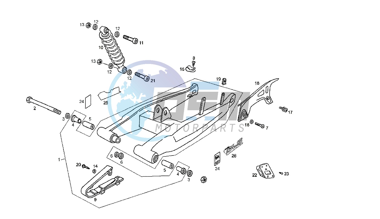 SWING ARM - SHOCK ABSORBER