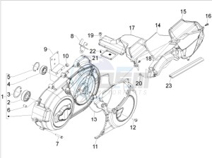 SRV 850 4t 8v e3 drawing Crankcase cover - Crankcase cooling