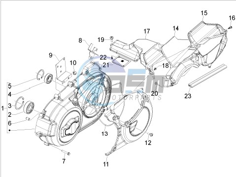 Crankcase cover - Crankcase cooling