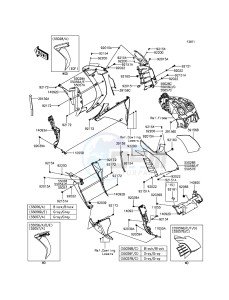 1400GTR ABS ZG1400EGF FR GB XX (EU ME A(FRICA) drawing Cowling(Center)