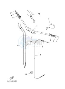 XT660R (5VKL 5VKL 5VKL 5VKL) drawing STEERING HANDLE & CABLE