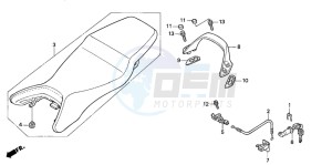 CBR600F drawing SEAT (CBR600F/F44)