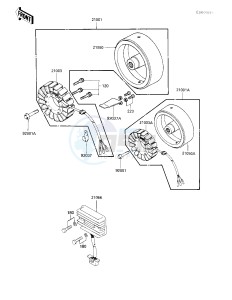 KZ 750 F [LTD SHAFT] (F1) [LTD SHAFT] drawing GENERATOR_REGULATOR