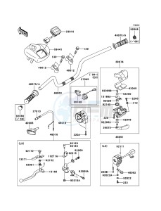 KFX700 KSV700A7F EU drawing Handlebar