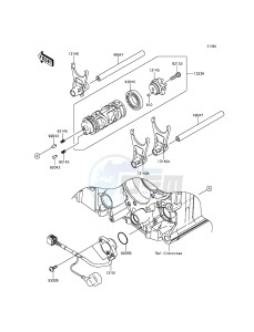 ZZR1400 ABS ZX1400FFFA FR GB XX (EU ME A(FRICA) drawing Gear Change Drum/Shift Fork(s)