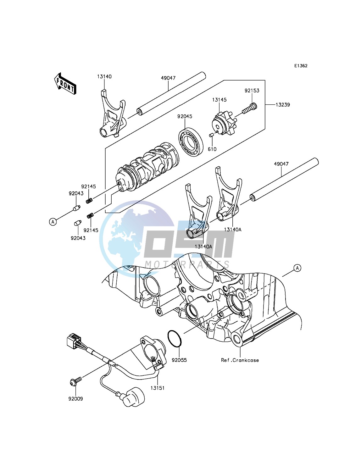 Gear Change Drum/Shift Fork(s)